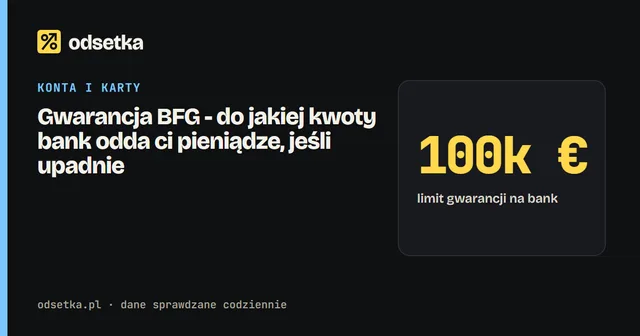 Gwarancja BFG - do jakiej kwoty bank odda ci pieniądze, jeśli upadnie