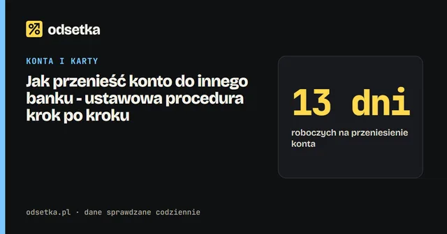 Jak przenieść konto do innego banku - ustawowa procedura krok po kroku