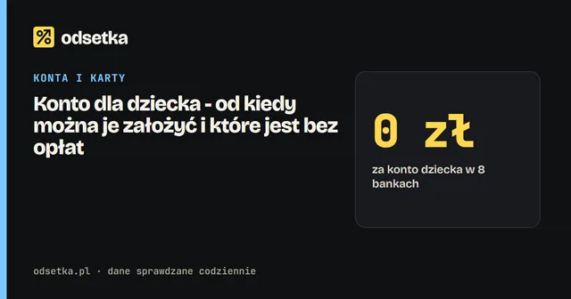 Konto dla dziecka - od kiedy można je założyć i które jest bez opłat