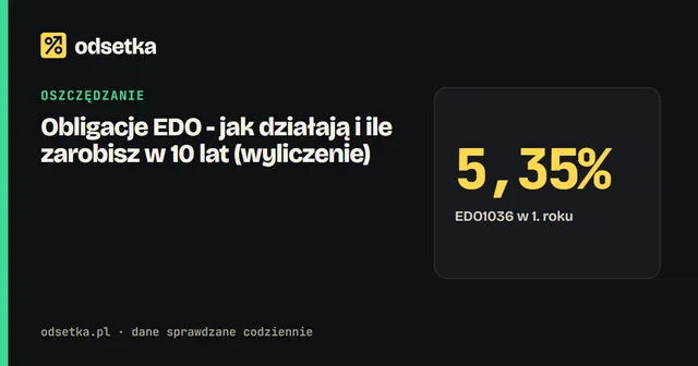 Obligacje EDO - jak działają i ile zarobisz w 10 lat (wyliczenie)