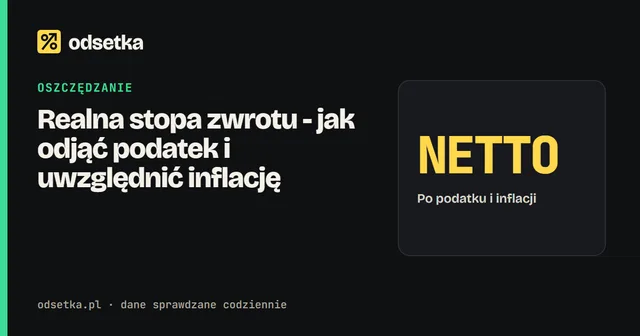 Realna stopa zwrotu - jak odjąć podatek i uwzględnić inflację