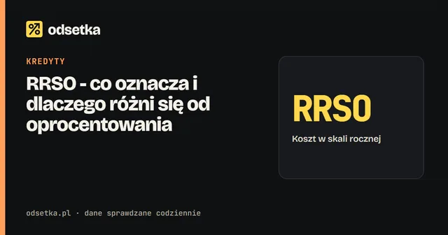 RRSO - co oznacza i dlaczego różni się od oprocentowania